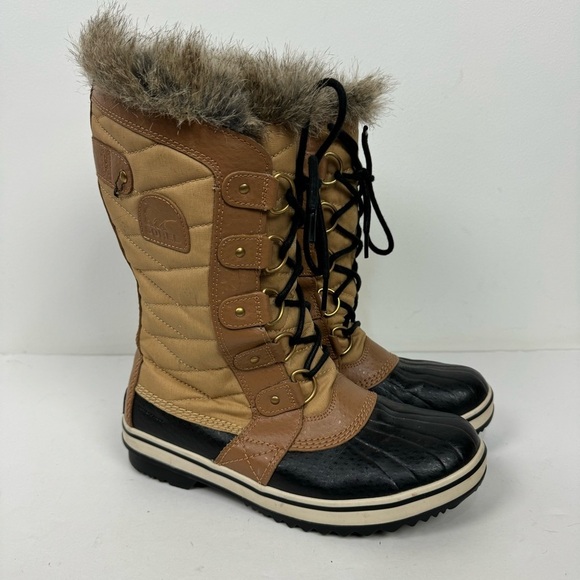 Sorel Tofino II Tall Winter Lace Up Boots Tan Brown - Picture 1 of 8